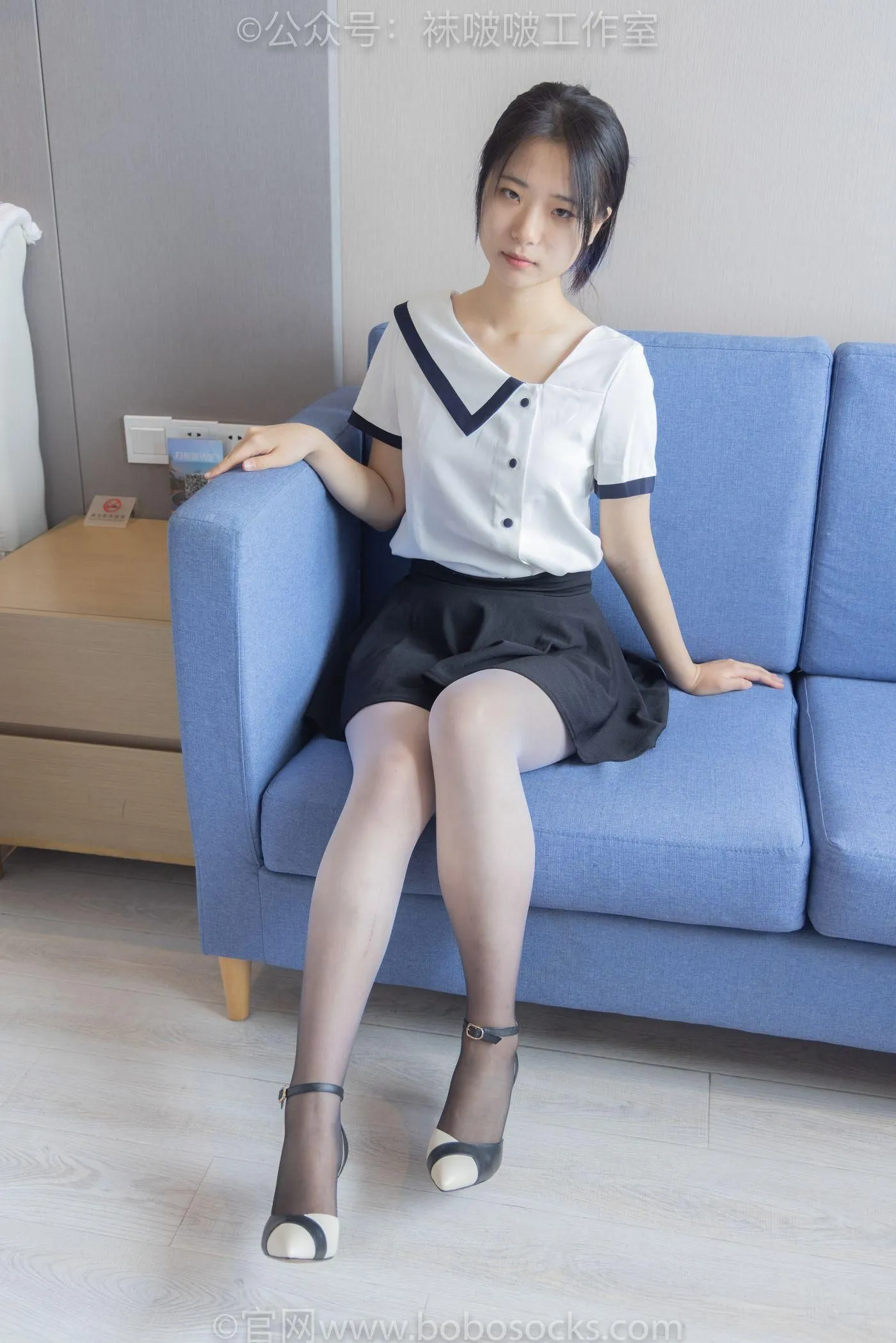 [BoBoSocks袜啵啵]NO.089 小淳-高跟鞋、黑白渐变丝袜 [140P]插图7
